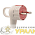 Вилка Accessories с заземл. с ручкой бел./красн. LEZARD 