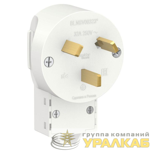 Вилка силовая СП Blanca 2P+E 32А 250В бел. SE 