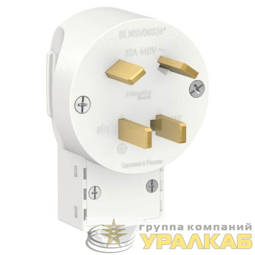 Вилка силовая СП Blanca 3P+E 32А 400В бел. SE 