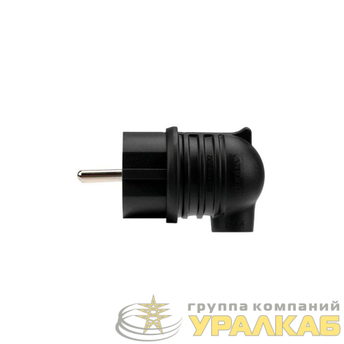 Вилка угловая влагозащ. с/з 16А IP44 каучук Rexant 