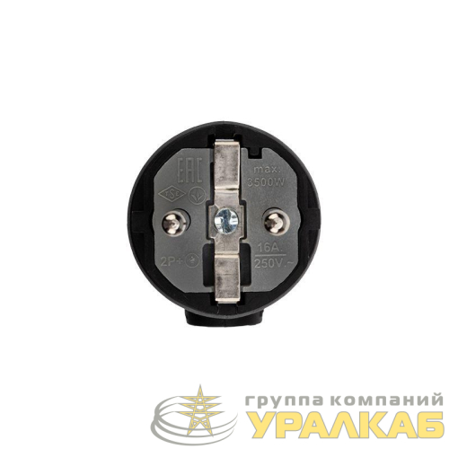 Вилка угловая влагозащ. с/з 16А IP44 каучук Rexant 