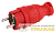Вилка прямая V8-RED-IP44 16А IP44 з/з каучук красн. Эра 