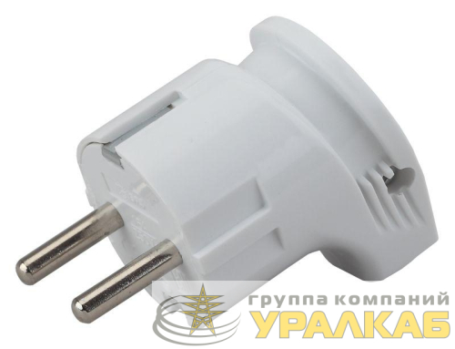 Вилка с заземл. угловая 16А бел. Vx3-W ЭРА 