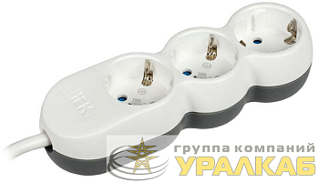 Удлинитель 3х5м с заземл. 16А IP20 Uno У03 2P+PE 250В 3х1.5 IEK 