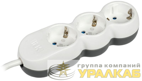 Удлинитель 3х5м с заземл. 16А IP20 Uno У03 2P+PE 250В 3х1.5 IEK 