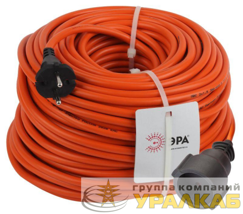Удлинитель-шнур 1х50м без заземл. 16А IP20 UPx-1-2х1.5-50m ПВС 2х1.5 (бухта) Эра 