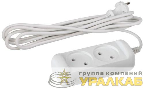 Удлинитель 2х5м без заземл. 10А IP20 U-2-5m-2х1 ПВС 2х1 Эра 