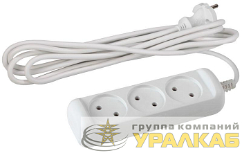 Удлинитель 3х10м без заземл. 10А IP20 U-3-10m-2х1 ПВС 2х1 Эра 