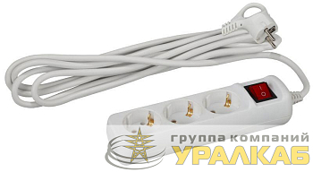 Удлинитель 3х5м с заземл. 16А IP20 U-3es-5m ПВС 3х1 с выкл. Эра 