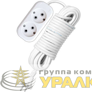 Удлинитель 2х10м без заземл. 10А IP20 Е-202 ПВС 2х1 АБС-пластик UNIVersal 