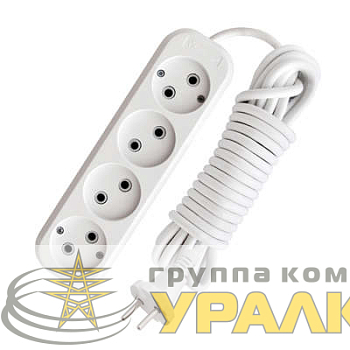 Удлинитель 4х7м без заземл. 10А IP20 Е-204 ПВС 2х1 АБС-пластик UNIVersal 