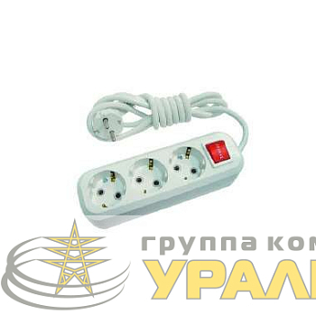 Удлинитель 3х2м с заземл. 16А IP20 с выкл. Makel 