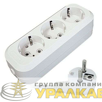Удлинитель 3х3м с заземл. 13А IP20 Е-303 ПВС 3х1 АБС-пластик UNIVersal 
