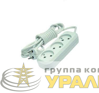 Удлинитель 3х3м без заземл. 10А IP20 Makel 