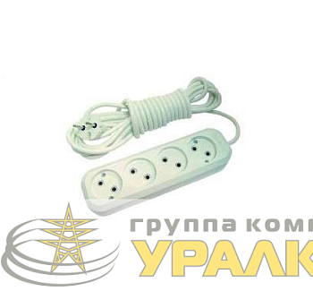 Удлинитель 4х5м без заземл. 10А IP20 Makel 