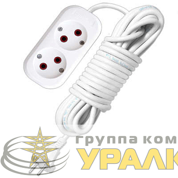 Удлинитель 2х2м без заземл. 6А IP20 У6-011М ПВС 2х0.75 UNIVersal 