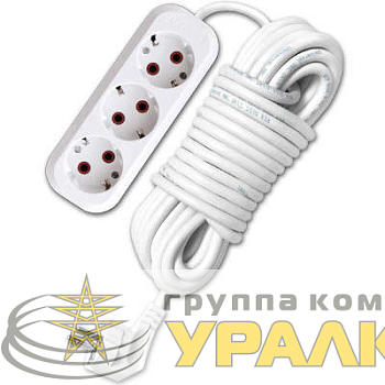 Удлинитель 3х5м с заземл. 10А IP20 У10-554 ПВС 3х0.75 UNIVersal 