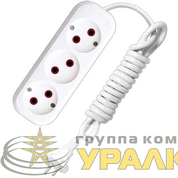 Удлинитель 3х3м без заземл. 6А IP20 У6-639М ПВС 2х0.75 UNIVersal 