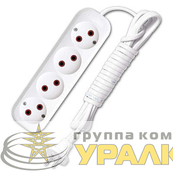 Удлинитель 4х3м без заземл. 6А IP20 У6-766 ШВВП 2х0.75 UNIVersal 