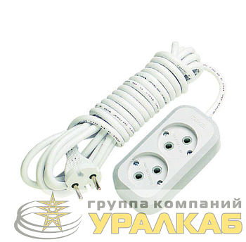 Удлинитель 2х5м без заземл. 10А IP20 Makel 