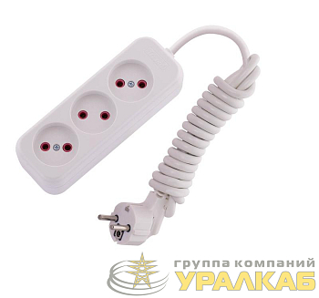 Удлинитель 3х2м без заземл. 10А IP20 Lila LEZARD 