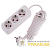 Удлинитель 3х5м с заземл. 16А IP20 Lila LEZARD 