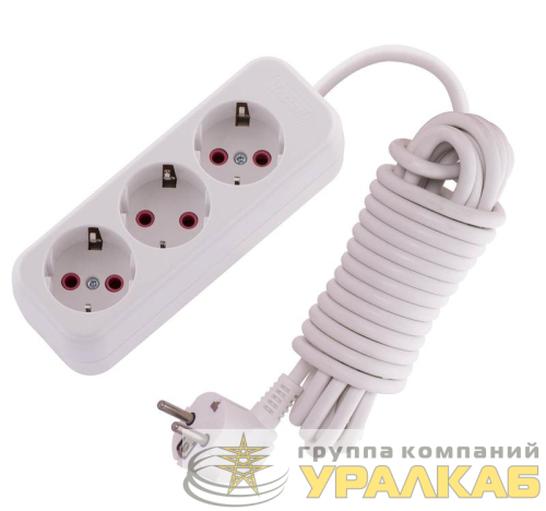 Удлинитель 3х5м с заземл. 16А IP20 Lila LEZARD 