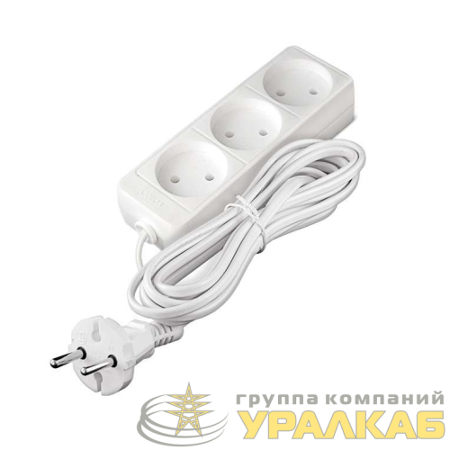 Удлинитель 3х5м без заземл. 6А IP20 1.3кВт ШВВП Союз 