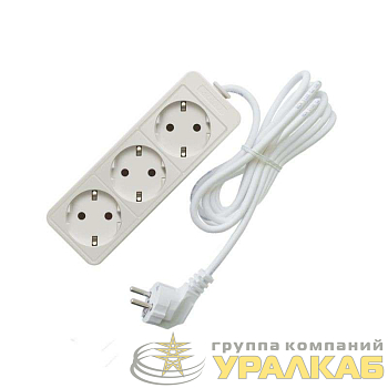 Удлинитель 3х5м с заземл. 10А IP20 2.2кВт ПВС Союз 
