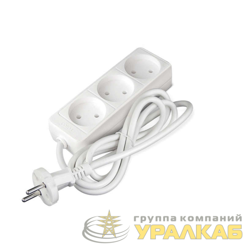 Удлинитель 3х1.5м без заземл. 10А IP20 2.2кВт ПВС Союз 