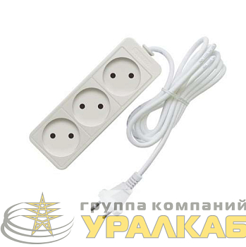 Удлинитель 3х3м без заземл. 10А IP20 2.2кВт ПВС Союз 