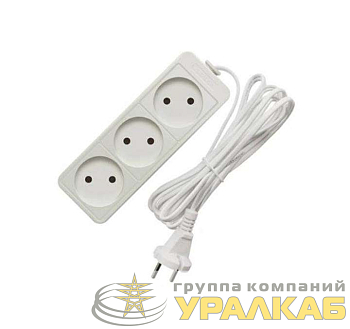 Удлинитель 3х7м без заземл. 10А IP20 2.2кВт ПВС Союз 