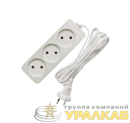 Удлинитель 3х7м без заземл. 10А IP20 2.2кВт ПВС Союз 