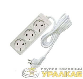 Удлинитель 3х3м с заземл. 16А IP20 3.5кВт ПВС Союз 