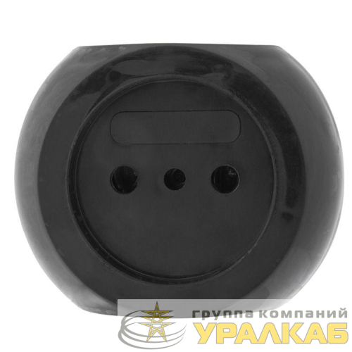 Разветвитель 3-м 6А IP20 Шар 220В черн. Rexant 