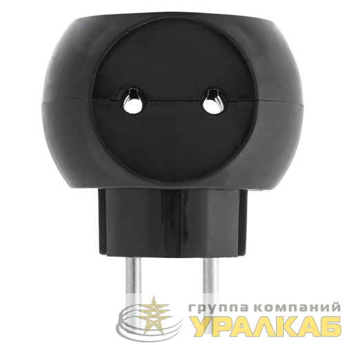 Разветвитель 3-м 6А IP20 Шар 220В черн. Rexant 