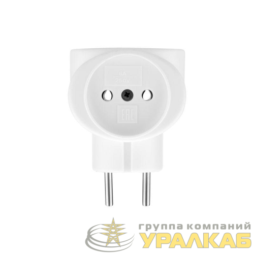 Разветвитель 3-м 6А IP20 220В биметал. бел. Rexant 