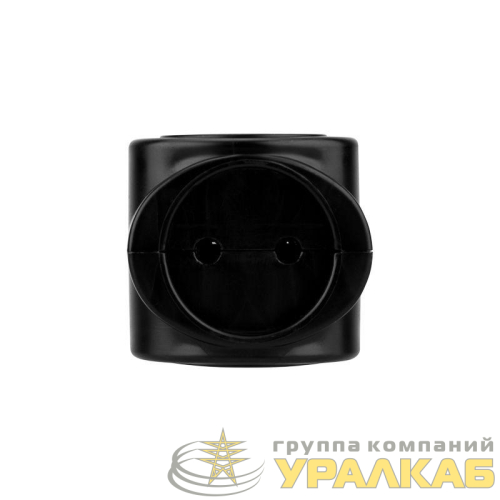 Разветвитель 3-м 6А IP20 220В биметал. черн. Rexant 