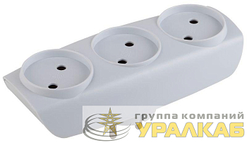 Разветвитель 3-м без заземл. 16А IP20 SP-3-W бел. Эра 