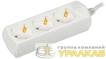 Удлинитель 3х3м с заземл. 10А IP20 У03 2P+PE 250В 3х1 GENERICA 