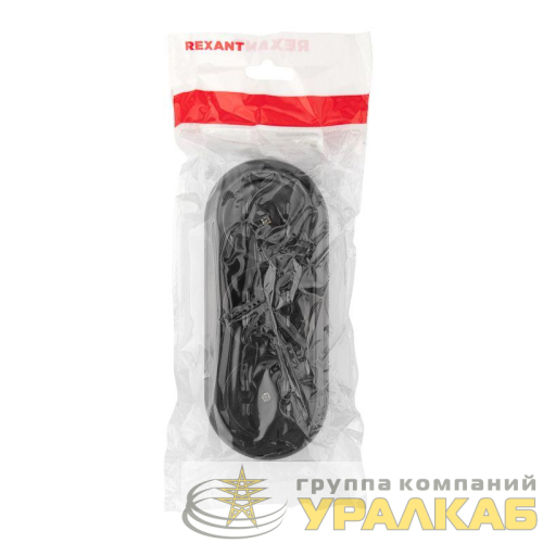 Колодка удлинителя 3-м без заземл. 16А карболит черн. Rexant 