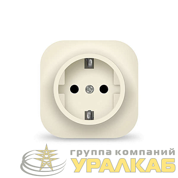 Розетка 1-м ОП 16А IP20 с заземл. сл. кость IONICH 