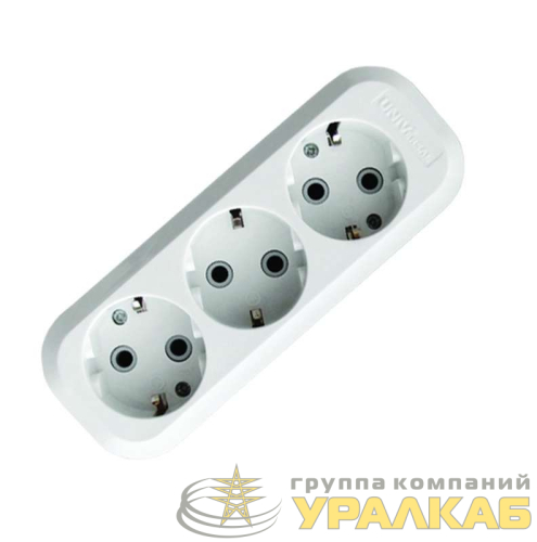 Колодка удлинителя 3-м с заземл. АБС-пластик UNIVersal 