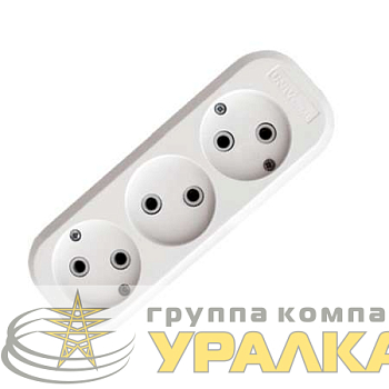 Колодка удлинителя 3-м без заземл. АБС-пластик UNIVersal 