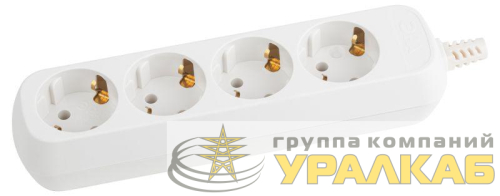 Колодка удлинителя 4-м с заземл. KX-4e Эра 