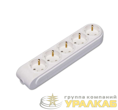 Колодка удлинителя 5-м с заземл. защ. шторки Makel 