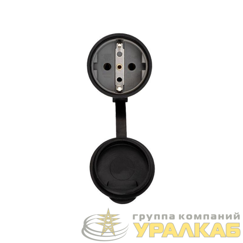 Розетка переносная влагозащ. с крышкой с/з 16А IP44 каучук Rexant 
