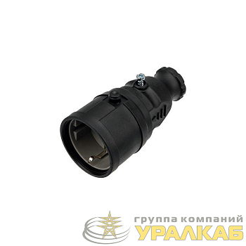 Розетка переносная влагозащ. с/з 16А IP20/44 каучук Rexant 