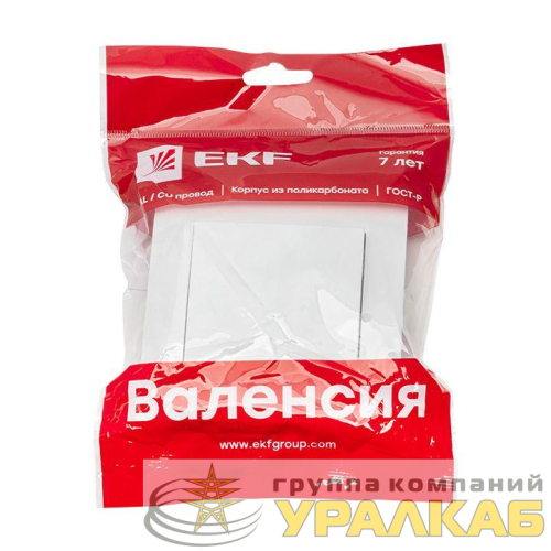 Выключатель 1-кл. СП Валенсия 10А IP20 бел. PROxima EKF 