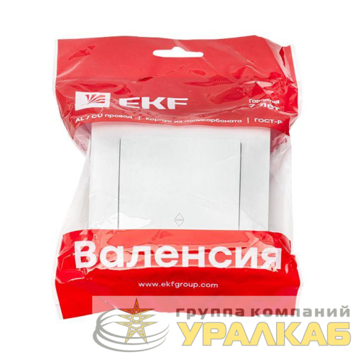 Переключатель проходной 1-кл. СП Валенсия 10А IP20 бел. PROxima EKF 